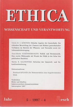 Immagine del venditore per Ethica, 5. Jg., Nr. 4, 1997. Wissenschaft und Verantwortung. venduto da Fundus-Online GbR Borkert Schwarz Zerfa