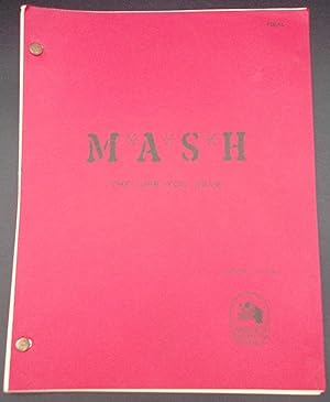 MASH: The Life You Save: Original Television Script