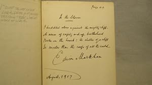 The Man with the Hoe and Other Poems with manuscript poem "In the Storm" signed and dated April,1...