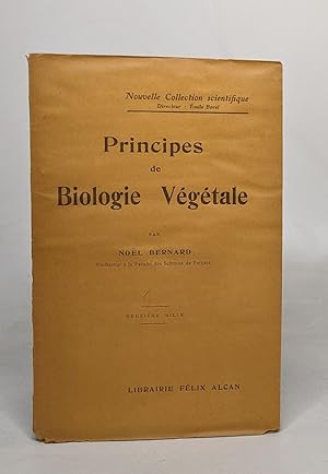 Principes de biologie végétale