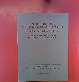 Bild des Verkufers fr Zeitschrift fr schweizerische Archologie und Kunstgeschichte, 3sprachig, Band 8, 1946, Heft 1 zum Verkauf von biblion2