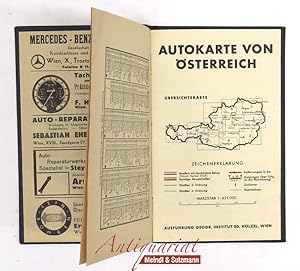 Bild des Verkufers fr Autokarte von sterreich. Massstab 1:625:000. zum Verkauf von Antiquariat MEINDL & SULZMANN OG