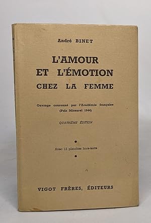 Imagen del vendedor de L'amour et l'motion chez la femme a la venta por crealivres