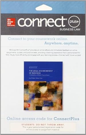 Seller image for Connect 1-Semester Access Card for The Legal Environment of Business: A Managerial Approach: Theory to Practice [Audio Book (CD) ] for sale by booksXpress