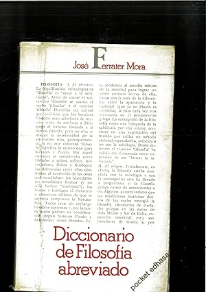 Seller image for Diccionario de filosofia abreviado for sale by Papel y Letras