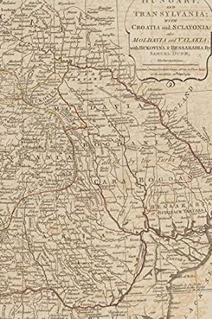 Seller image for 1789 Map of Hungary and Transylvania; with Croatia and Sclavonia - A Poetose Notebook / Journal / Diary (50 pages/25 sheets) [Soft Cover ] for sale by booksXpress