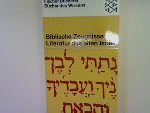 Image du vendeur pour Biblische Zeugnisse: Literatur des alten Israel. (Nr. 817) mis en vente par books4less (Versandantiquariat Petra Gros GmbH & Co. KG)