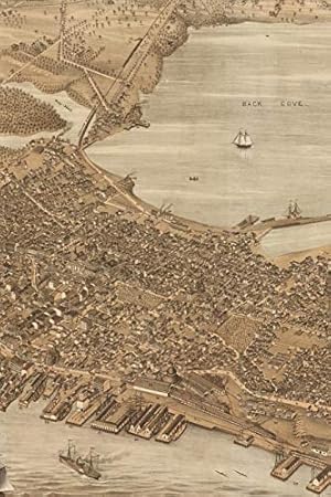 Immagine del venditore per 1876 Bird's Eye View Map of the City of Portland, Maine: A Poetose Notebook / Journal / Diary (50 pages/25 sheets) (Poetose Notebooks: Boston) [Soft Cover ] venduto da booksXpress