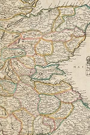 Image du vendeur pour 1689 Map of Scotland With Roads: A Poetose Notebook / Journal / Diary (50 pages/25 sheets) [Soft Cover ] mis en vente par booksXpress