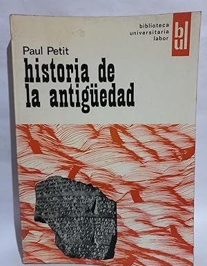 Bild des Verkufers fr Historia de la Antigedad - Primera edicin en espaol zum Verkauf von Libros de Ultramar Alicante