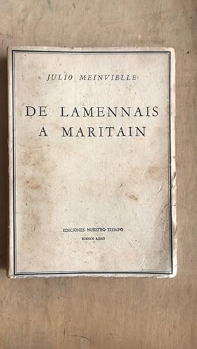 Bild des Verkufers fr De Lamennais a Maritain zum Verkauf von International Book Hunting