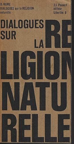 Bild des Verkufers fr DIALOGUES SUR LA RELIGION NATURELLE-SUIVIS DE 2 ESSAIS zum Verkauf von Librairie l'Aspidistra
