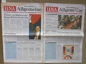 Immagine del venditore per Hessische/Niederschsische Allgemeine (HNA)/Witzenhuser Allgemeine. Ausgaben Nr. 225 u. Nr. 226 vom 28. u. 29. September 1998. venduto da Versandantiquariat Trffelschwein