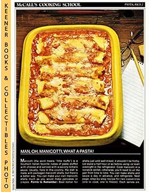 McCall's Cooking School Recipe Card: Pasta, Rice 2 - Baked Manicotti With Cheese Filling : Replac...