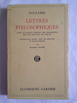 Image du vendeur pour Lettres philosophiques mis en vente par Ammareal