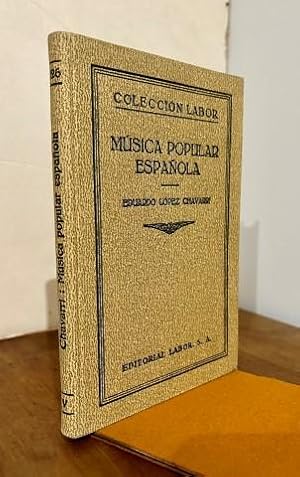 Música Popular Española. Con numerosos ejemplos musicales, 16 láminas en negro y una en color.