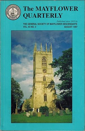 Seller image for The Mayflower Quarterly: Vol. 63, No. 3, August 1997 for sale by UHR Books