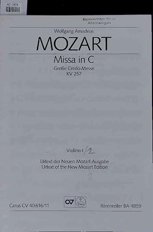 Image du vendeur pour Wolfgang Amadeus Mozart. Missa in C. Groe Credo-Messe KV 257. Violino 1/2 mis en vente par Antiquariat Bookfarm