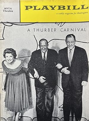 Playbill September 12, 1960, Vol. 4, No. 38 for "A Thurber Carnival" at the ANTA Theatre, New Yor...