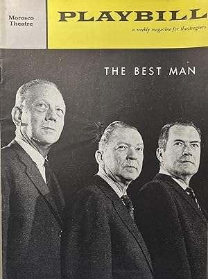 Playbill September 26, 1960, Vol. 4, No. 40 for "The Best Man" at the Morosco Theatre, New York City