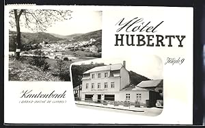 Ansichtskarte Kautenbach, Hotel Huberty, Gesamtansicht aus der Vogelschau