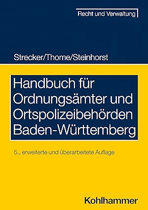 Seller image for Handbuch fr die Ortspolizeibehoerden Baden-Wrttemberg for sale by moluna