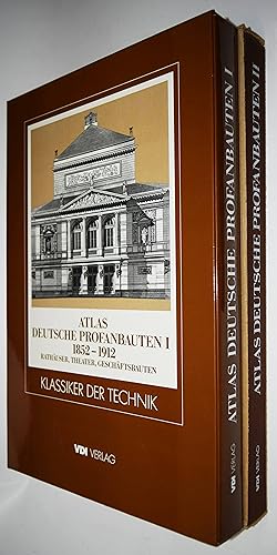 Bild des Verkufers fr Atlas deutsche Profanbauten. I. 1852 - 1912. Rathuser, Theater und Geschftsbauten. - II. 1866 - 1905. Museen, Schulen und Universitten. zum Verkauf von Antiquariat Haufe & Lutz