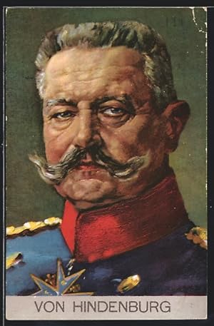 Bild des Verkufers fr Ansichtskarte Paul von Hindenburg, Portrait zum Verkauf von Bartko-Reher