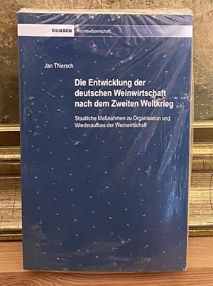 Imagen del vendedor de Die Entwicklung der deutschen Weinwirtschaft nach dem Zweiten Weltkrieg. a la venta por Treptower Buecherkabinett Inh. Schultz Volha