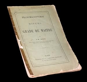 Bild des Verkufers fr Rituel du grade de Matre. zum Verkauf von Babel Librairie