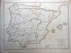 Seller image for Mapa Antiguo - Old Map : ESPAGNE ET PORTUGAL for sale by LIBRERA MAESTRO GOZALBO
