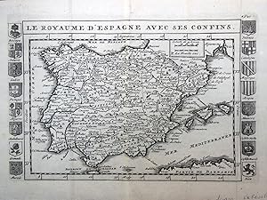 Seller image for Mapa Antiguo - Old Map : LE ROYAUME D'ESPAGNE AVEC SES CONFINS for sale by LIBRERA MAESTRO GOZALBO