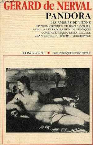 Imagen del vendedor de Pandora - les amours de Vienne - Collection bibliothque du XIXe sicle n1. a la venta por Le-Livre