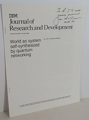 World as System Self-synthesized by Quantum Networking Journal of Research and Development, Volum...