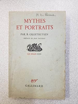 Imagen del vendedor de Mythes et portraits a la venta por Dmons et Merveilles