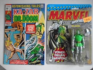 Bild des Verkufers fr Astonishing Tales 2 [October 1970] Featuring Ka-Zar, Kraven and Dr. Doom + a Marvel Super Heroes Dr. Doom Action Figure on Card [ToyBiz 1990] in a Zoloworld Case zum Verkauf von SIGNAL BOOKS & ART