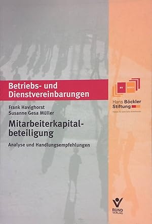 Seller image for Mitarbeiterkapitalbeteiligung. Betriebs- und Dienstvereinbarungen; BV-Doku for sale by books4less (Versandantiquariat Petra Gros GmbH & Co. KG)