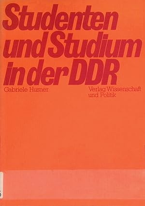 Bild des Verkufers fr Studenten und Studium in der DDR. zum Verkauf von books4less (Versandantiquariat Petra Gros GmbH & Co. KG)