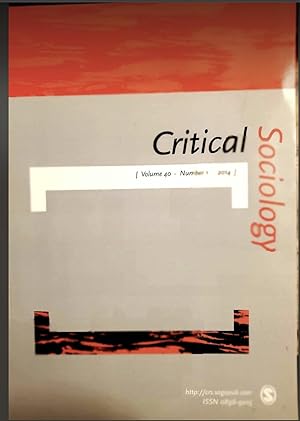 Seller image for Critical Sociology - Vol.40, ISSUE 8 for sale by Second chances