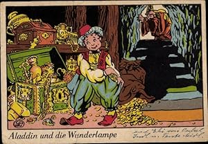 Bild des Verkufers fr Knstler Ansichtskarte / Postkarte Aladdin und die Wunderlampe, Mrchen zum Verkauf von akpool GmbH