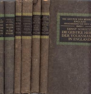 Bild des Verkufers fr Die Kultur des modernen England in Einzeldarstellungen. - 6 [von 8?] Bnde der Reihe: Band 1: Die geistige Hebung der Volksmassen in England. Band 2: Volksbildung und Volkswohlfahrt in England. Band 3: Die Gartenstadtbewegung in England, ihre Entwickelung und ihr jetziger Stand. / Band 4: Der Prae-Raphaelitismus in England / Band 5: Das englische Theater im 19. Jahrhundert. Seine Bhnenkunst und Literatur / Band 6: Die neuere englische Sozialpolitik. zum Verkauf von Antiquariat Carl Wegner