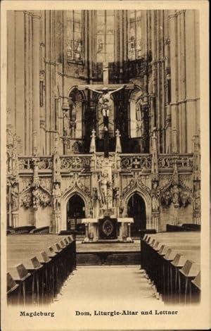 Seller image for Ansichtskarte / Postkarte Magdeburg an der Elbe, Dom, Liturgie-Altar, Lettner for sale by akpool GmbH