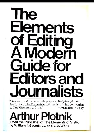 Seller image for The Elements of Editing: A Modern Guide for Editors and Journalists for sale by Second chances