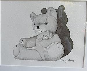 Image du vendeur pour ORIGINAL SIGNED ARTWORK, PEN AND INK WITH GREY WASH, OF THE TEDDY BEAR IN "THE BULLY" FROM THE DAYDREAMER. mis en vente par Roger Middleton P.B.F.A.