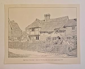 High Street, Westerham Engraving (1971 Reproduction)