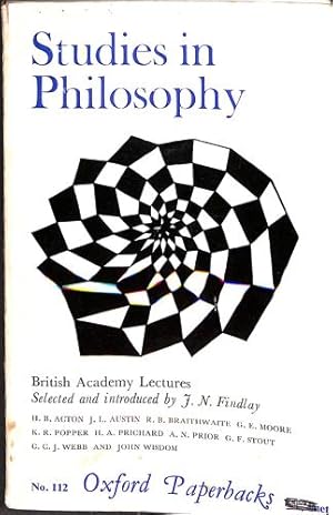 Seller image for Studies in Philosophy: British Academy Lectures for sale by WeBuyBooks