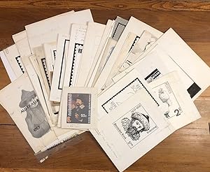 Image du vendeur pour 150 dessins originaux & lments de maquette pour les planches du livre Catalogue de timbres-poste introuvables mis en vente par Librairie l'Imaginaire