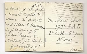 Image du vendeur pour Ren Char, confrence prononce le 3 juillet 1946  Paris par Gilbert Lly mis en vente par Librairie Walden