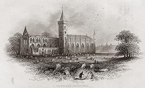 Dunblane Cathedral, in the town of Dunblane, Scotland,1853 Engraving