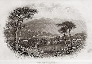 Abbey Craig and Ochils seen from Battle of Stirling grounds,1853 Engraving